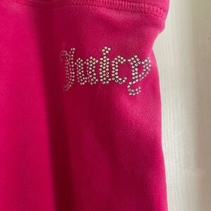 Juicy Couture Pink Velour Lounge Pants Rhinestone Logo Y2K Size XL